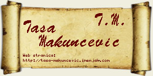 Tasa Makunčević vizit kartica